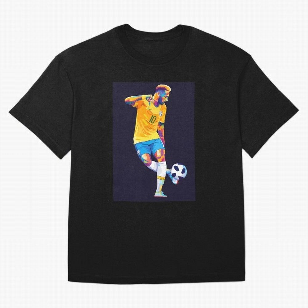 Neymar Jr Wpap pop art Oversized T-Shirt Celebrate FIFA World Cup 2026 USA Canada Mexico Spirit, Capturing England, Messi, CR7 and Mbappe, Stadium Chants, National Pride, Trophy Dreams and Unforgettable Football Memories; Ideal for Football Dads,
