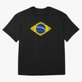 Brazil Flag Design Oversized T-Shirt Remember Iconic Moments from FIFA World Cup 2026 USA Canada Mexico Spirit, Inspired by Brazil, Messi and Cristiano Ronaldo, Tournament Hype, Historic Matchups, Family Viewing Parties and Global Sports Pride;