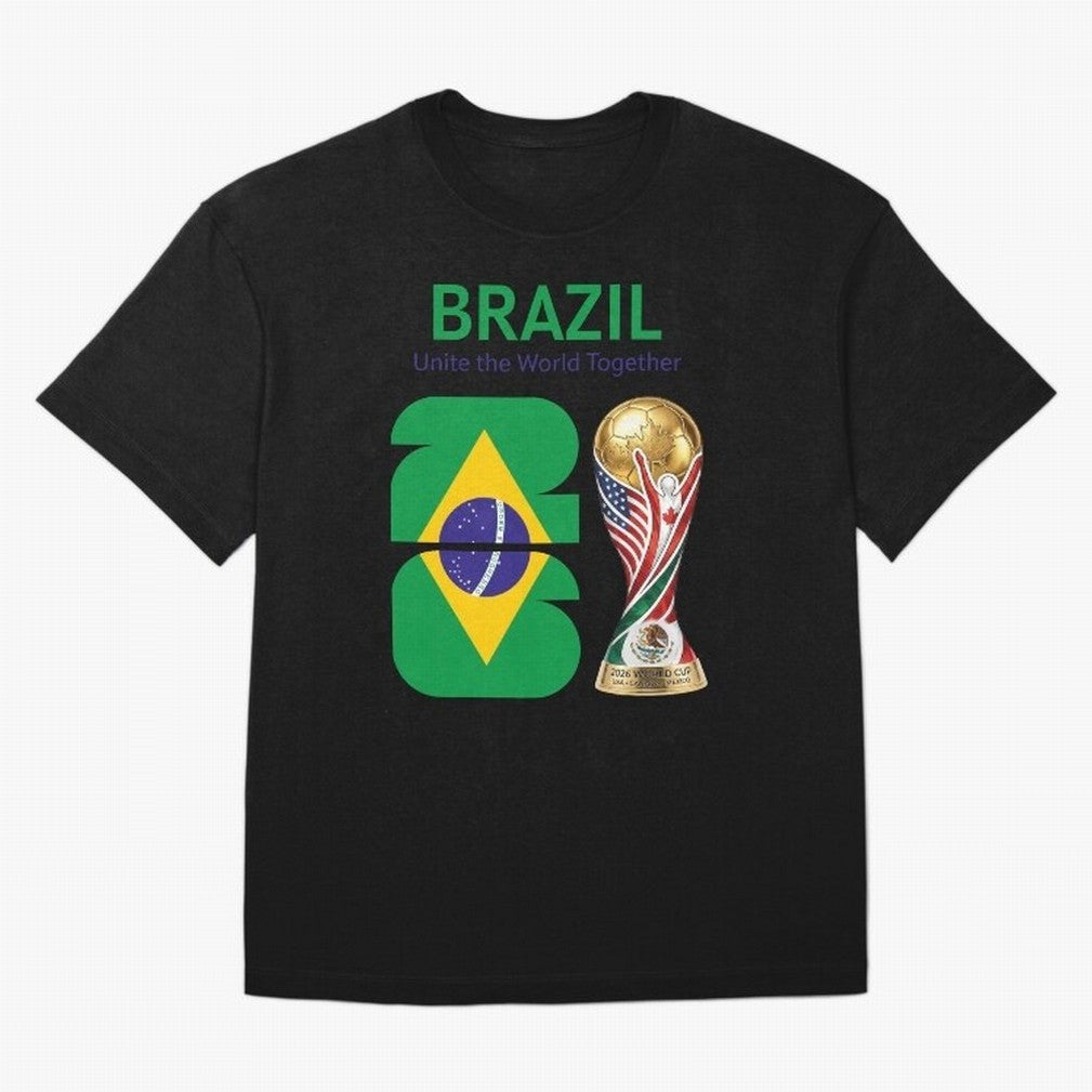 World Cup 2026, IMG 018, BRAZIL 002 Oversized T-Shirt Support Your Favorite Stars during Global Football Passion for FIFA World Cup 2026, Connected to Messi, Spain and Netherlands, Football Festival Excitement, Trophy Ambitions, Country Rivalries