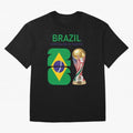 World Cup 2026, IMG 018, BRAZIL 002 Oversized T-Shirt Support Your Favorite Stars during Global Football Passion for FIFA World Cup 2026, Connected to Messi, Spain and Netherlands, Football Festival Excitement, Trophy Ambitions, Country Rivalries