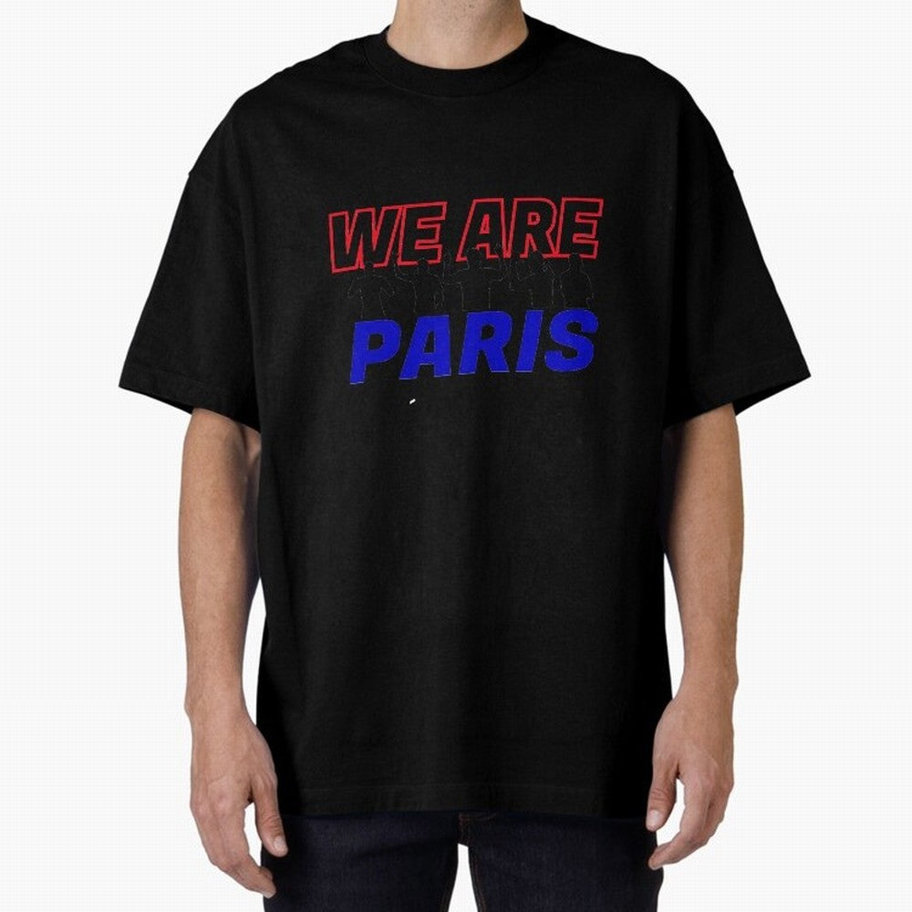 WE ARE PARIS Essential T-Shirt Bring International Match Energy to Global Football Passion for FIFA World Cup 2026 USA Canada Mexico, Celebrating Messi and Cristiano Ronaldo, Argentina, France and Brazil, Vintage Soccer Flavor, Modern Football