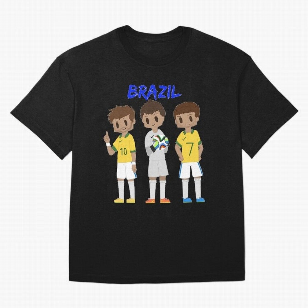Brazil Essential T-Shirt Fuel Your Fan Pride for FIFA World Cup 2026 USA Canada Mexico Driven by Messi and Cristiano Ronaldo, France Energy, Goal Celebration Energy, Supporter Heritage, Football Icons and Worldwide Tournament Joy; Ideal for Fans
