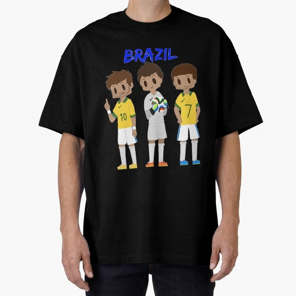 Brazil Essential T-Shirt Fuel Your Fan Pride for FIFA World Cup 2026 USA Canada Mexico Driven by Messi and Cristiano Ronaldo, France Energy, Goal Celebration Energy, Supporter Heritage, Football Icons and Worldwide Tournament Joy; Ideal for Fans