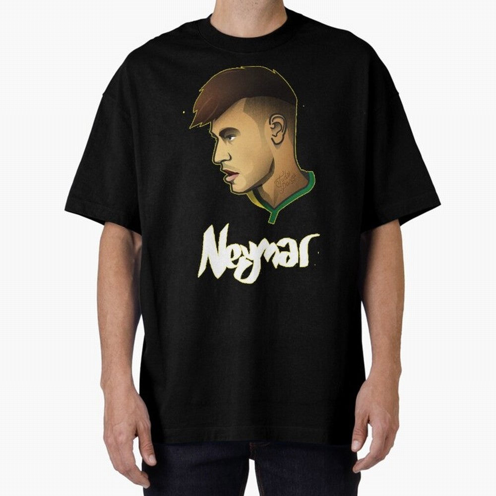 Neymar jr Team Brazil Oversized T-Shirt Carry FIFA World Cup 2026 for Fans of Messi, CR7 and Mbappe and Germany, Bringing Sports Nostalgia, International Competition, Famous Players and Unforgettable Victories; Perfect for People Who Love