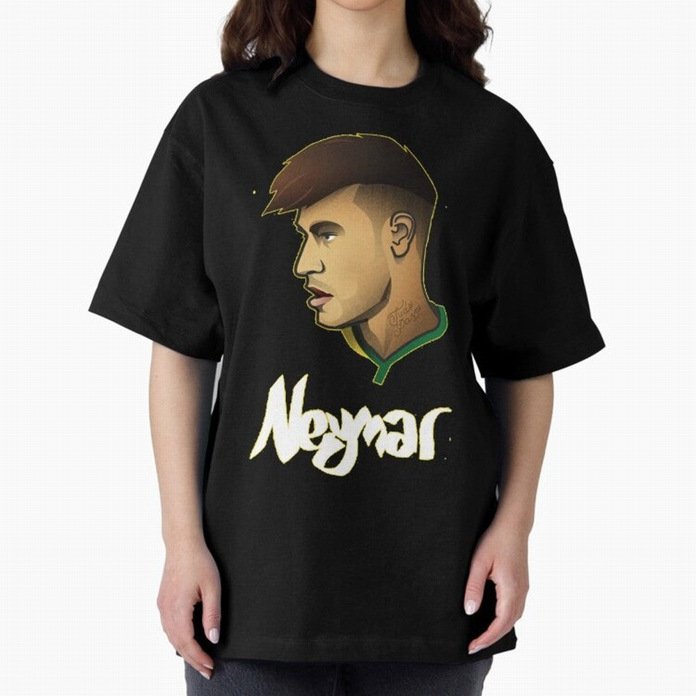 Neymar jr Team Brazil Oversized T-Shirt Carry FIFA World Cup 2026 for Fans of Messi, CR7 and Mbappe and Germany, Bringing Sports Nostalgia, International Competition, Famous Players and Unforgettable Victories; Perfect for People Who Love