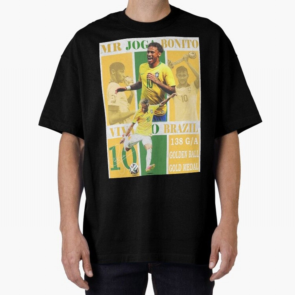 Neymar Jr Brazil National Team Soccer Poster - Iconic Selecao Art Print Classic T-Shirt Cheer for FIFA World Cup 2026 Filled with Mbappe and Neymar, Argentina, France and Brazil Energy, Match Day Excitement, Supporter Culture, Golden Goals and