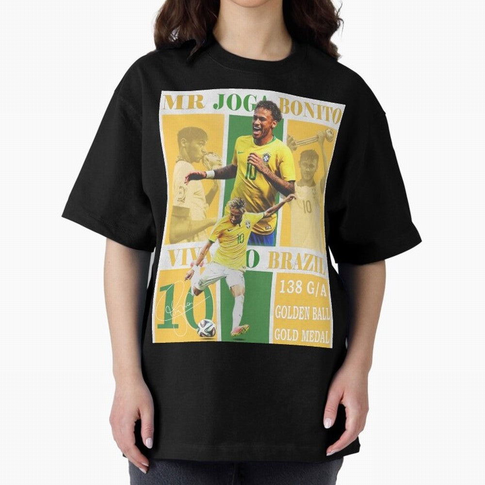 Neymar Jr Brazil National Team Soccer Poster - Iconic Selecao Art Print Classic T-Shirt Cheer for FIFA World Cup 2026 Filled with Mbappe and Neymar, Argentina, France and Brazil Energy, Match Day Excitement, Supporter Culture, Golden Goals and