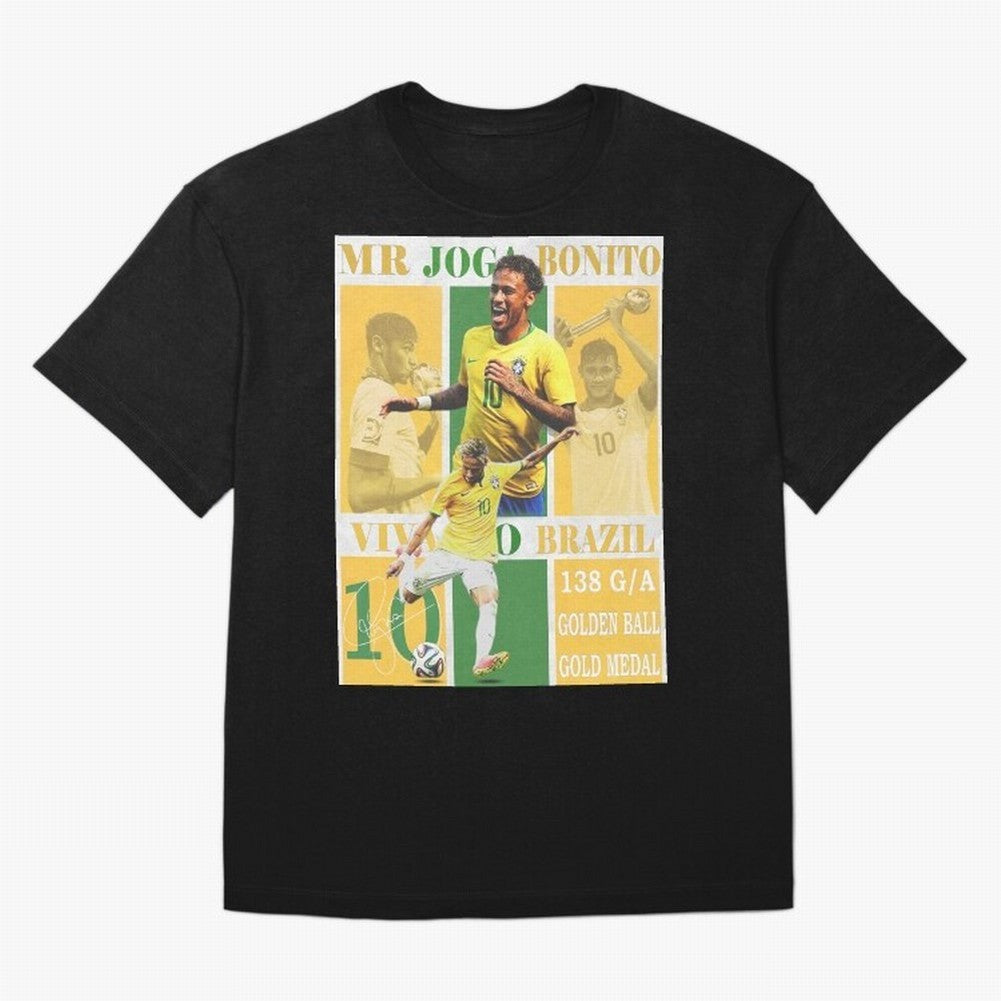Neymar Jr Brazil National Team Soccer Poster - Iconic Selecao Art Print Classic T-Shirt Cheer for FIFA World Cup 2026 Filled with Mbappe and Neymar, Argentina, France and Brazil Energy, Match Day Excitement, Supporter Culture, Golden Goals and