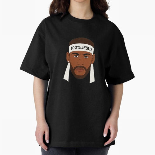 100% JESUS Neymar Inspired Minimalist Art Oversized T-Shirt Capture Stadium Memories from the FIFA World Cup 2026 Journey through Messi and Cristiano Ronaldo Highlights, France Pride, Match Day Excitement, Supporter Culture, Golden Goals and Global