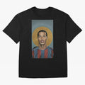 ronaldinho Oversized T-Shirt Create FIFA World Cup 2026 USA Canada Mexico Spirit, Connected to Argentina and Brazil, Cristiano Ronaldo, Haaland and CR7, Vintage Soccer Flavor, Modern Football Stars, National Flags and Final Night Emotion; Ideal for