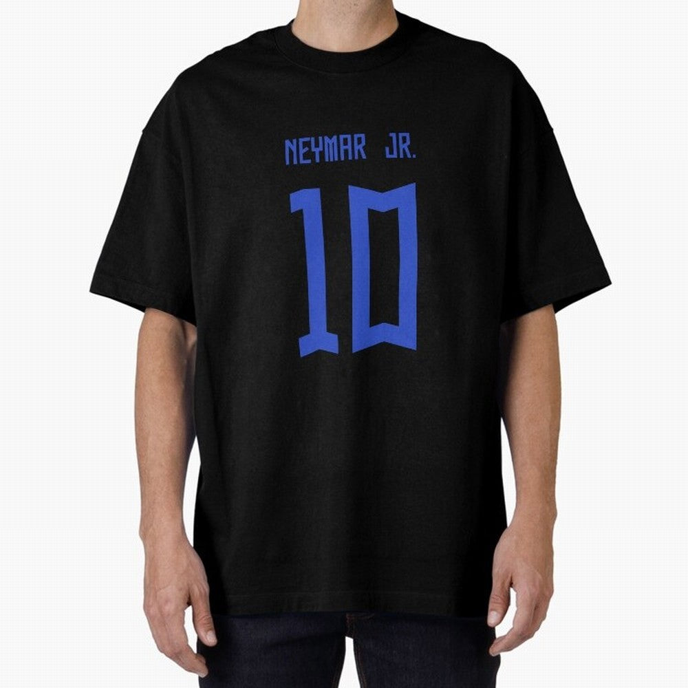 Neymar Jr Brazil White Jersey 2023 Oversized T-Shirt Back the Journey through the FIFA World Cup 2026 USA Canada Mexico Journey through Messi and Cristiano Ronaldo Highlights, Spain Pride, Retro Football Energy, Iconic Rivalries, Trophy Chase Drama