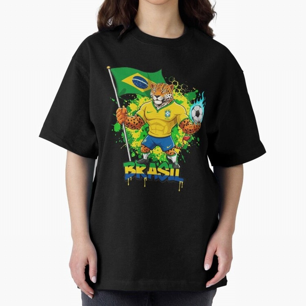 Brazil Football World Cup 2026 - Jaguar Mascot Brasil Sele??o Pride Art On?a Pintada Mascote Hexa Classic T-Shirt Celebrate the Stars of Match Day Hype around FIFA World Cup 2026 Group Stage, Cristiano Ronaldo, Haaland and CR7, Netherlands, Stadium