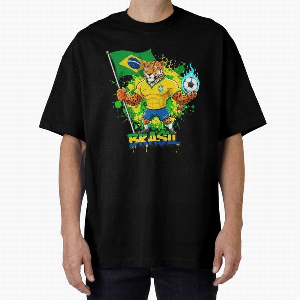 Brazil Football World Cup 2026 - Jaguar Mascot Brasil Sele??o Pride Art On?a Pintada Mascote Hexa Classic T-Shirt Celebrate the Stars of Match Day Hype around FIFA World Cup 2026 Group Stage, Cristiano Ronaldo, Haaland and CR7, Netherlands, Stadium