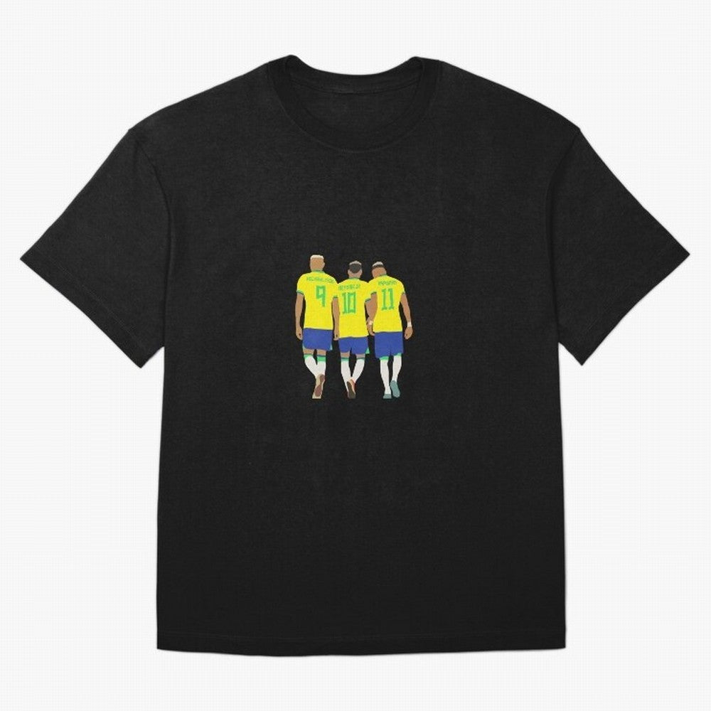 brazil soccer players Oversized T-Shirt Wear the Spirit of Global Football Passion for FIFA World Cup 2026, Built around Mbappe, Portugal, Retro Football Energy, Iconic Rivalries, Trophy Chase Drama and Stadium Atmosphere; Perfect for Supporters
