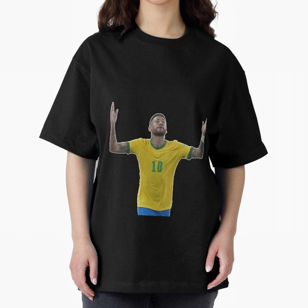 Neymar Jr. - Football Superstar Oversized T-Shirt Capture Stadium Memories from Match Day Hype around FIFA World Cup 2026, Neymar, Haaland and Cristiano Ronaldo, Netherlands, Global Supporter Spirit, Legendary Goals, National Colors and Tournament