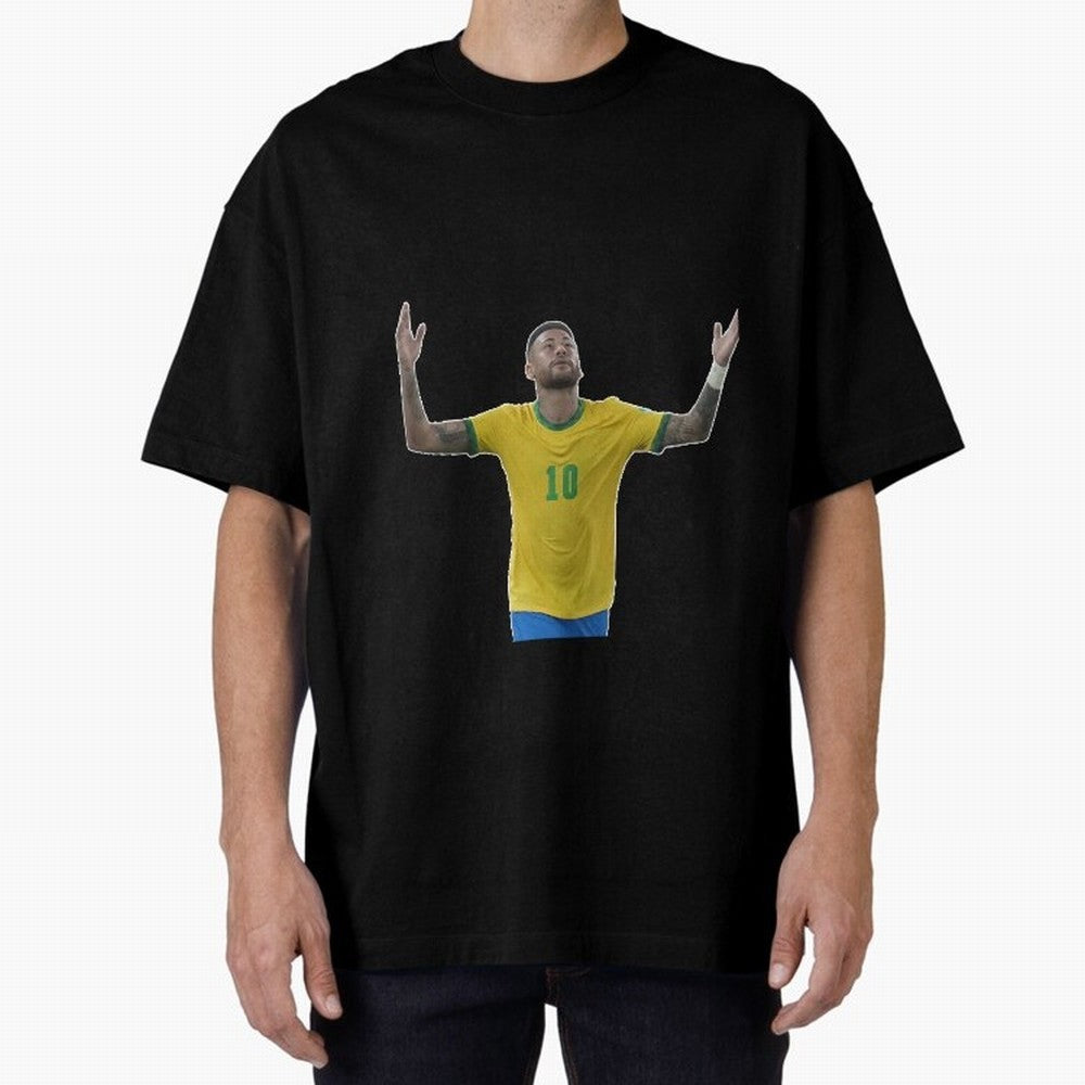 Neymar Jr. - Football Superstar Oversized T-Shirt Capture Stadium Memories from Match Day Hype around FIFA World Cup 2026, Neymar, Haaland and Cristiano Ronaldo, Netherlands, Global Supporter Spirit, Legendary Goals, National Colors and Tournament