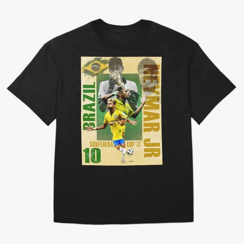 Neymar Jr Brazil World Cup Poster, Soccer Football Wall Art Print Decor Premium T-Shirt Celebrate Football Dreams Across FIFA World Cup 2026 Spirit, Connected to France, Cristiano Ronaldo, Goal Celebration Energy, Supporter Heritage, Football Icons