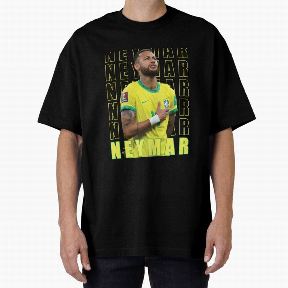 Neymar Brazil Design Oversized T-Shirt Carry National Pride through Match Day Hype around FIFA World Cup 2026 Group Stage, Cristiano Ronaldo, Haaland and CR7, France, Match Day Excitement, Supporter Culture, Golden Goals and Global Football