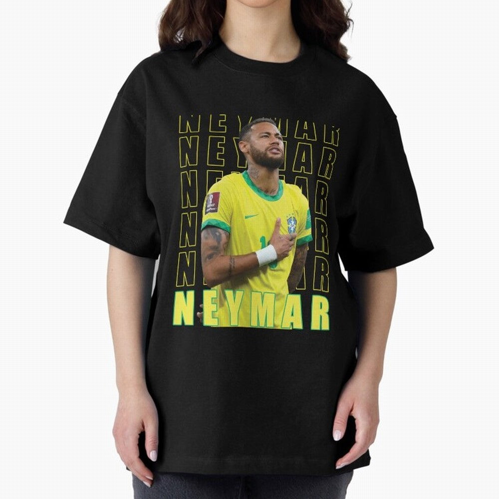 Neymar Brazil Design Oversized T-Shirt Carry National Pride through Match Day Hype around FIFA World Cup 2026 Group Stage, Cristiano Ronaldo, Haaland and CR7, France, Match Day Excitement, Supporter Culture, Golden Goals and Global Football