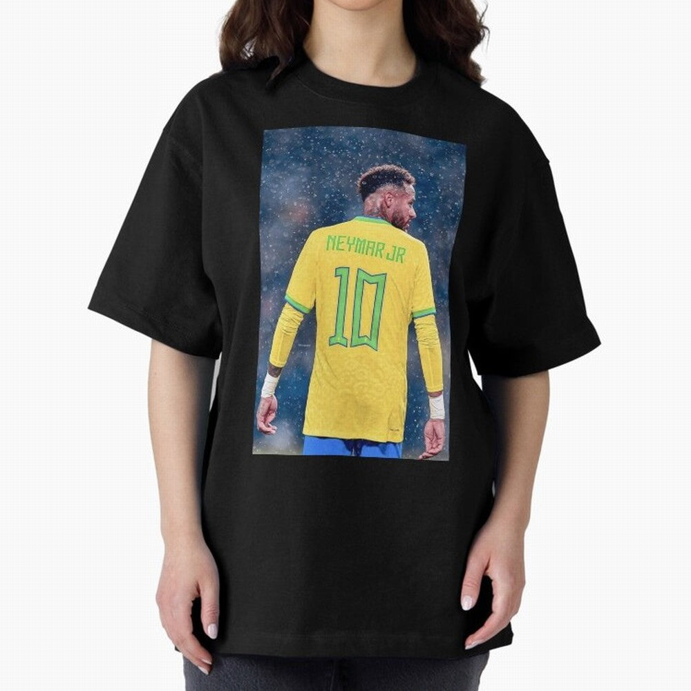Neymar 10 Brasil world cup 2022 Oversized T-Shirt Get Ready for Global Football Passion for FIFA World Cup 2026 Group Stage, Highlighting Messi and Cristiano Ronaldo, Argentina, France and Brazil, Stadium Chants, National Pride, Trophy Dreams and
