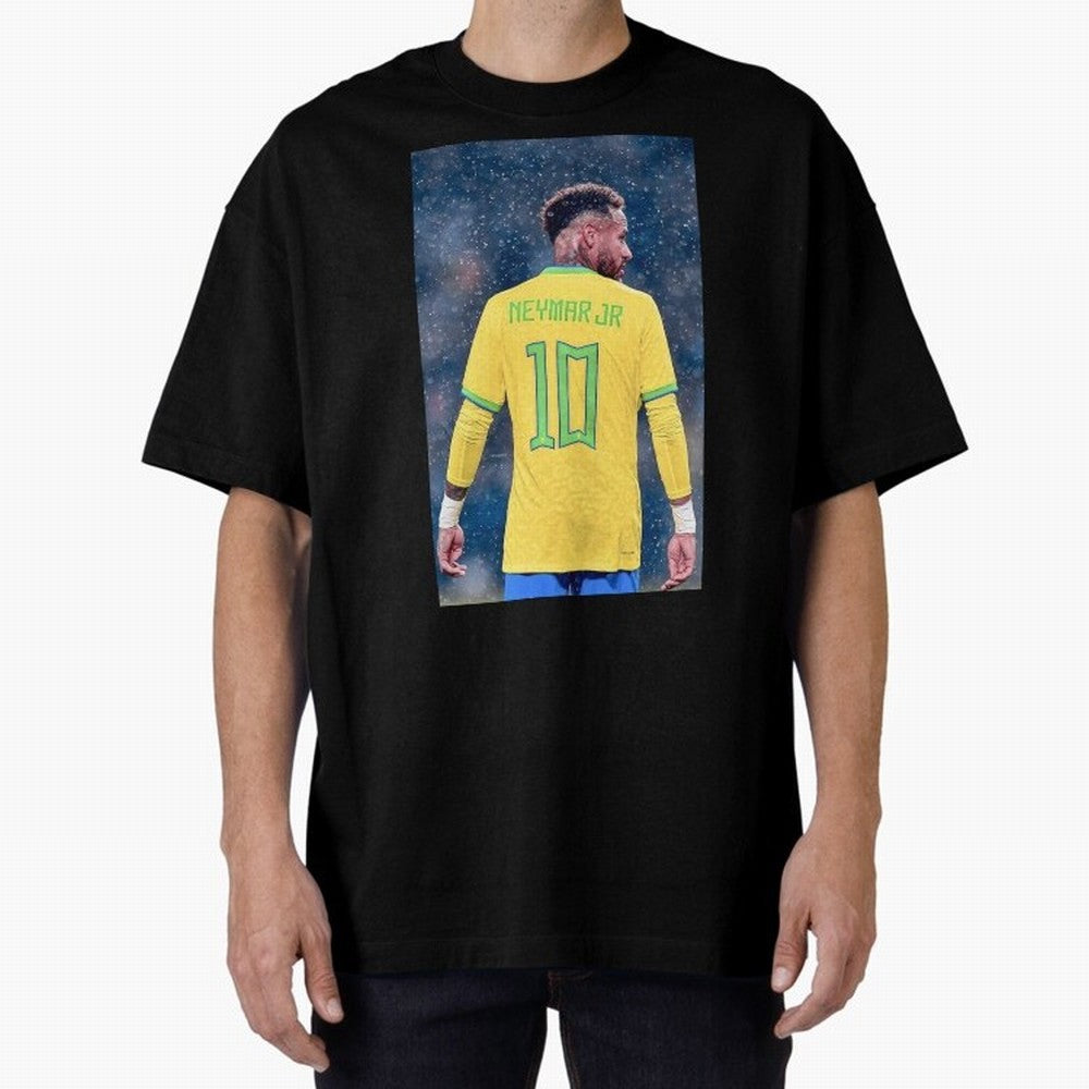 Neymar 10 Brasil world cup 2022 Oversized T-Shirt Get Ready for Global Football Passion for FIFA World Cup 2026 Group Stage, Highlighting Messi and Cristiano Ronaldo, Argentina, France and Brazil, Stadium Chants, National Pride, Trophy Dreams and