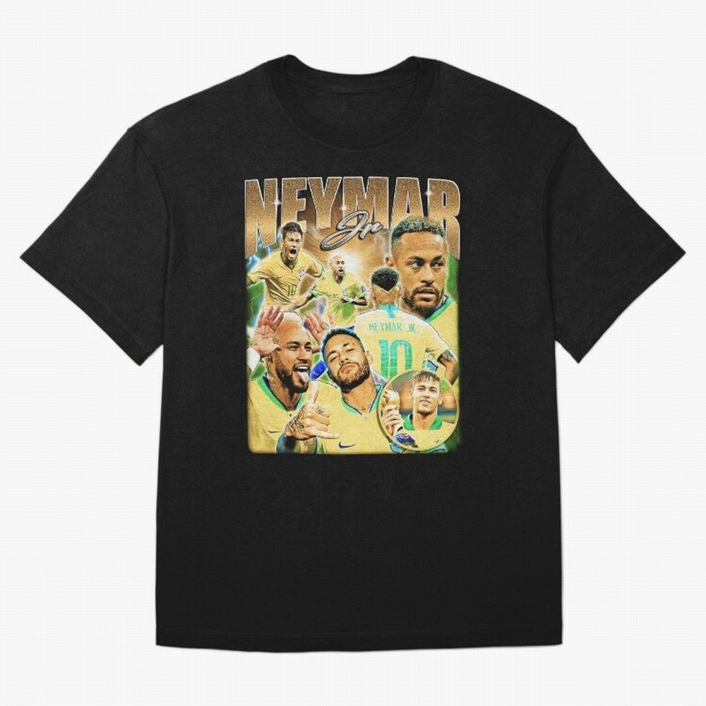 The Best Neymar 10 Vintage 90s Vintage Bootleg Style Oversized T-Shirt Remember Iconic Moments from Global Football Passion for FIFA World Cup 2026 USA Canada Mexico, Filled with Haaland and Mbappe, Brazil, Tournament Hype, Historic Matchups,