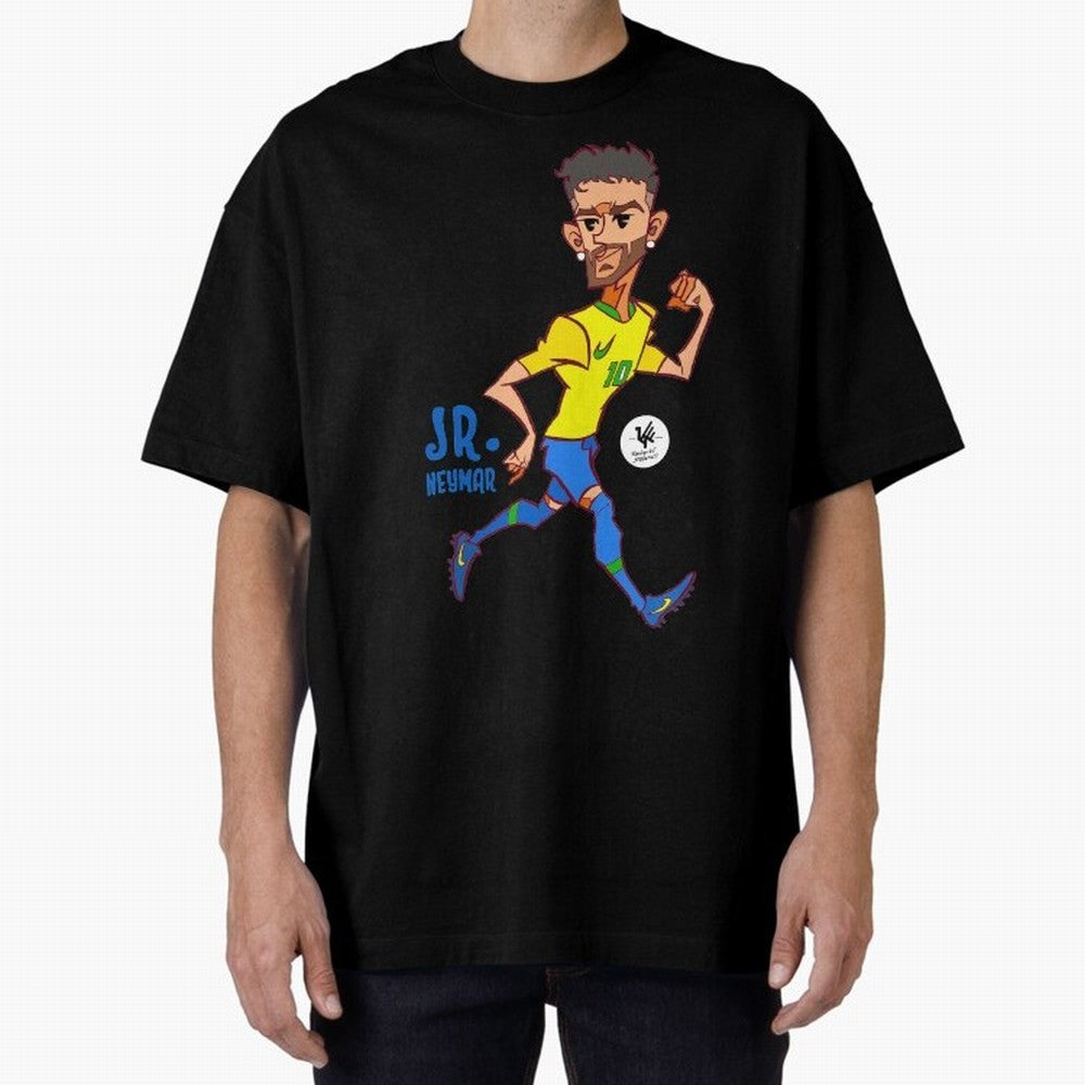 Neymar Oversized T-Shirt Build FIFA World Cup 2026 Group Stage Inspired by Messi, Neymar and Mbappe, Netherlands Energy, Vintage Soccer Flavor, Modern Football Stars, National Flags and Final Night Emotion; Ideal for Fans Who Follow Messi,