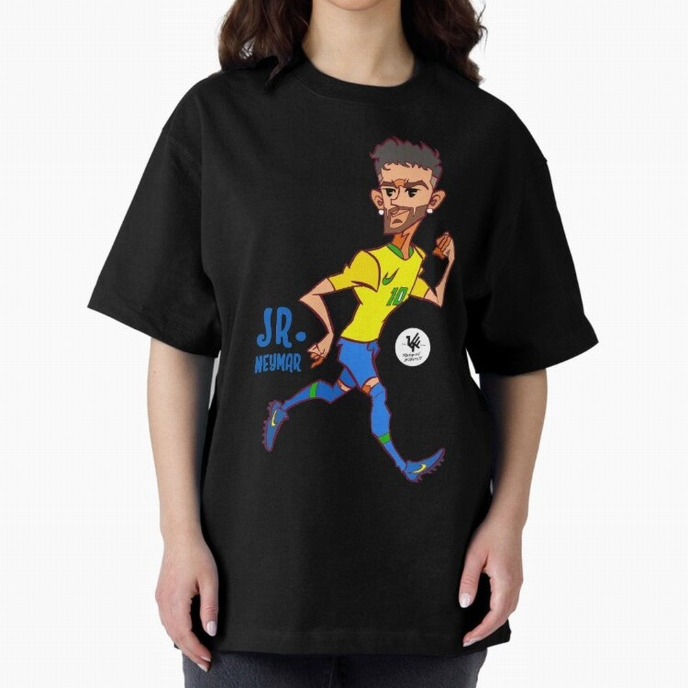 Neymar Oversized T-Shirt Build FIFA World Cup 2026 Group Stage Inspired by Messi, Neymar and Mbappe, Netherlands Energy, Vintage Soccer Flavor, Modern Football Stars, National Flags and Final Night Emotion; Ideal for Fans Who Follow Messi,