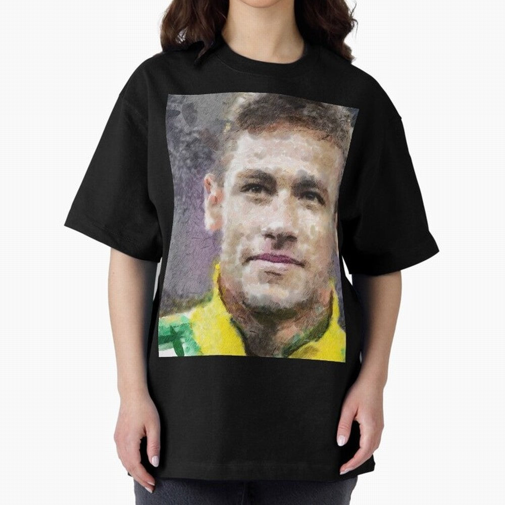 Neymar Oversized T-Shirt Celebrate Classic Football Spirit in FIFA World Cup 2026 Group Stage for Fans of Messi, CR7 and Mbappe and Spain, Bringing Fan Favorite Moments, National Team Passion, Big Match Drama and Soccer History; Ideal for Fans Who