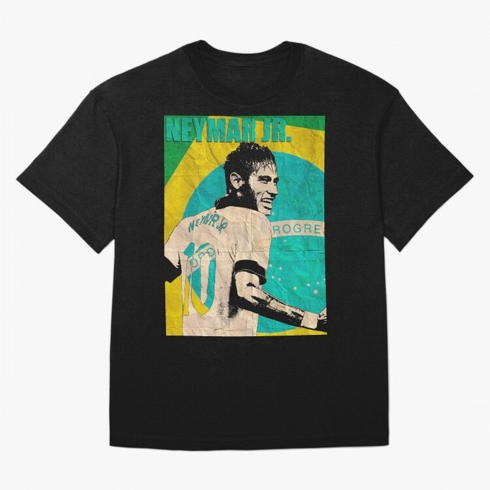 Neymar Oversized T-Shirt Carry the Dream of Match Day Hype around FIFA World Cup 2026 USA Canada Mexico, Haaland, Spain and Netherlands, Vintage Soccer Flavor, Modern Football Stars, National Flags and Final Night Emotion; Great for Watch Parties,
