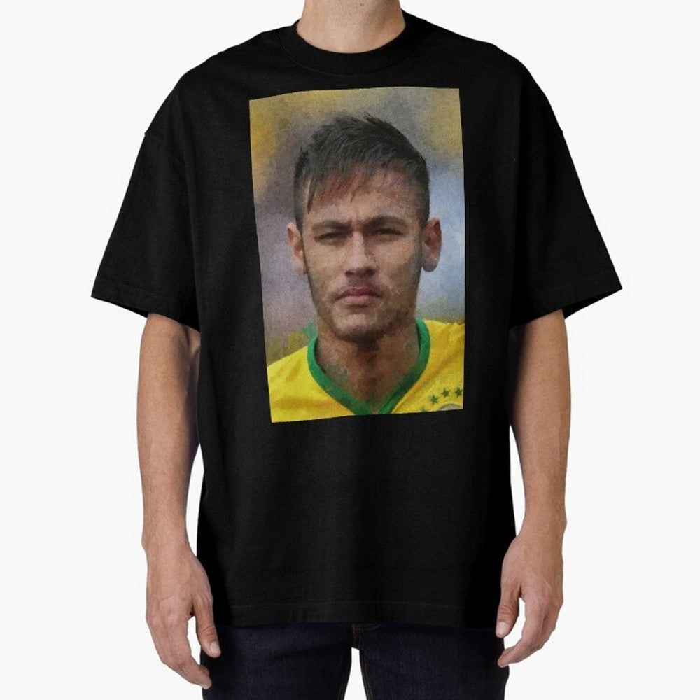 Neymar Oversized T-Shirt Show Match Day Excitement for FIFA World Cup 2026 for Fans of Mbappe and Neymar and Argentina, Bringing Stadium Memories, Football Loyalty, International Chants and Championship Tradition; Ideal for Football Dads, Football