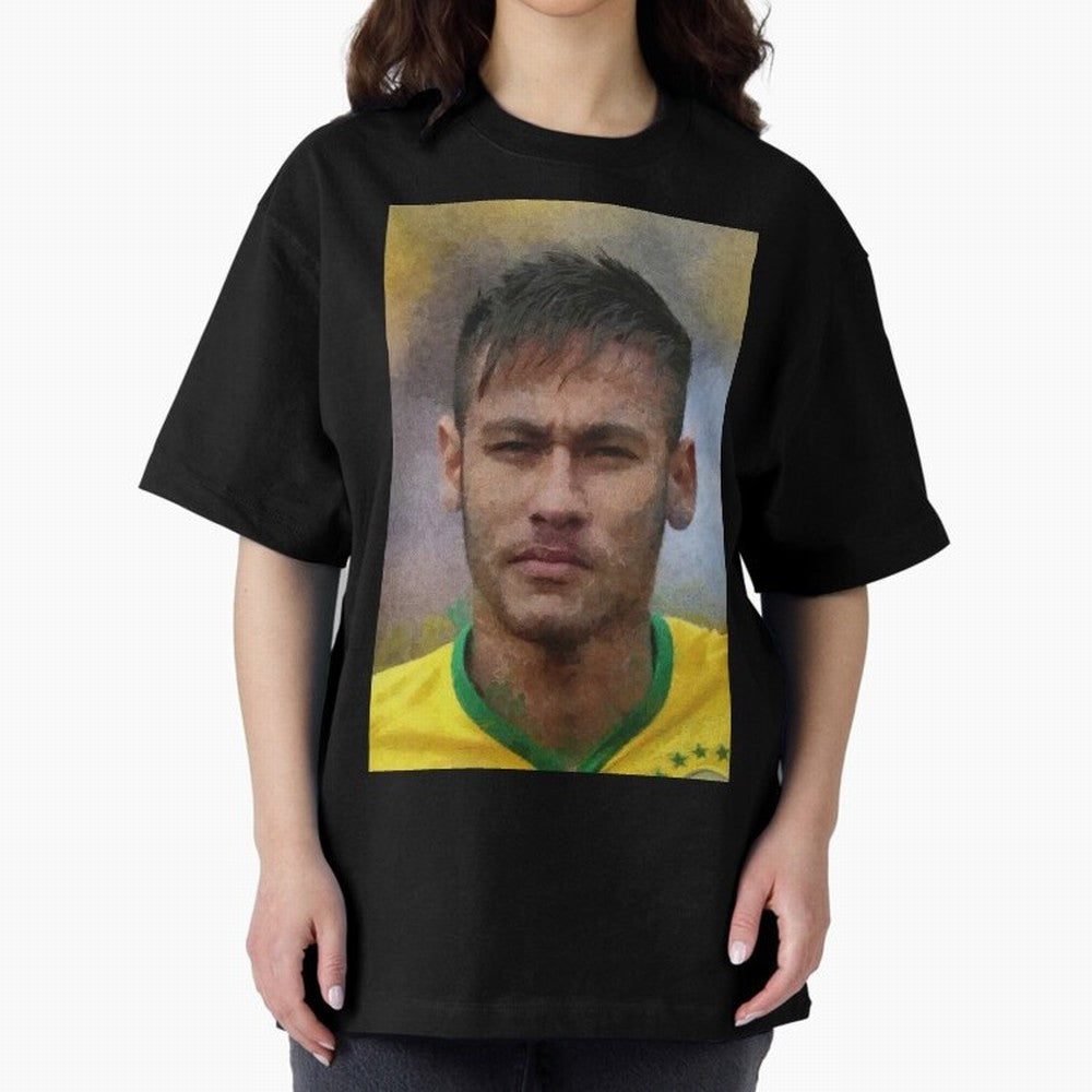 Neymar Oversized T-Shirt Show Match Day Excitement for FIFA World Cup 2026 for Fans of Mbappe and Neymar and Argentina, Bringing Stadium Memories, Football Loyalty, International Chants and Championship Tradition; Ideal for Football Dads, Football