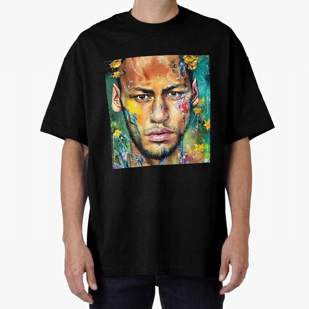 Neymar Oversized T-Shirt Represent Football Lovers during the FIFA World Cup 2026 Journey through Messi and Cristiano Ronaldo Highlights, Germany Pride, Game Day Rituals, Football Legends, Country Pride and the Road to the Final; Perfect for People