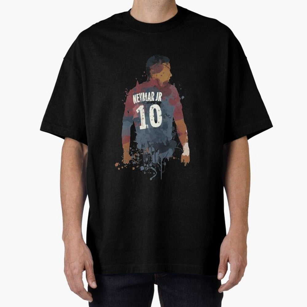 Neymar Brazilian Legend Art Oversized T-Shirt Represent Fans Who Live for FIFA World Cup 2026 USA Canada Mexico with Haaland and Mbappe, France Energy, Champion Mindset, Group Stage Buzz, Knockout Tension and Passionate Fan Culture; Perfect for