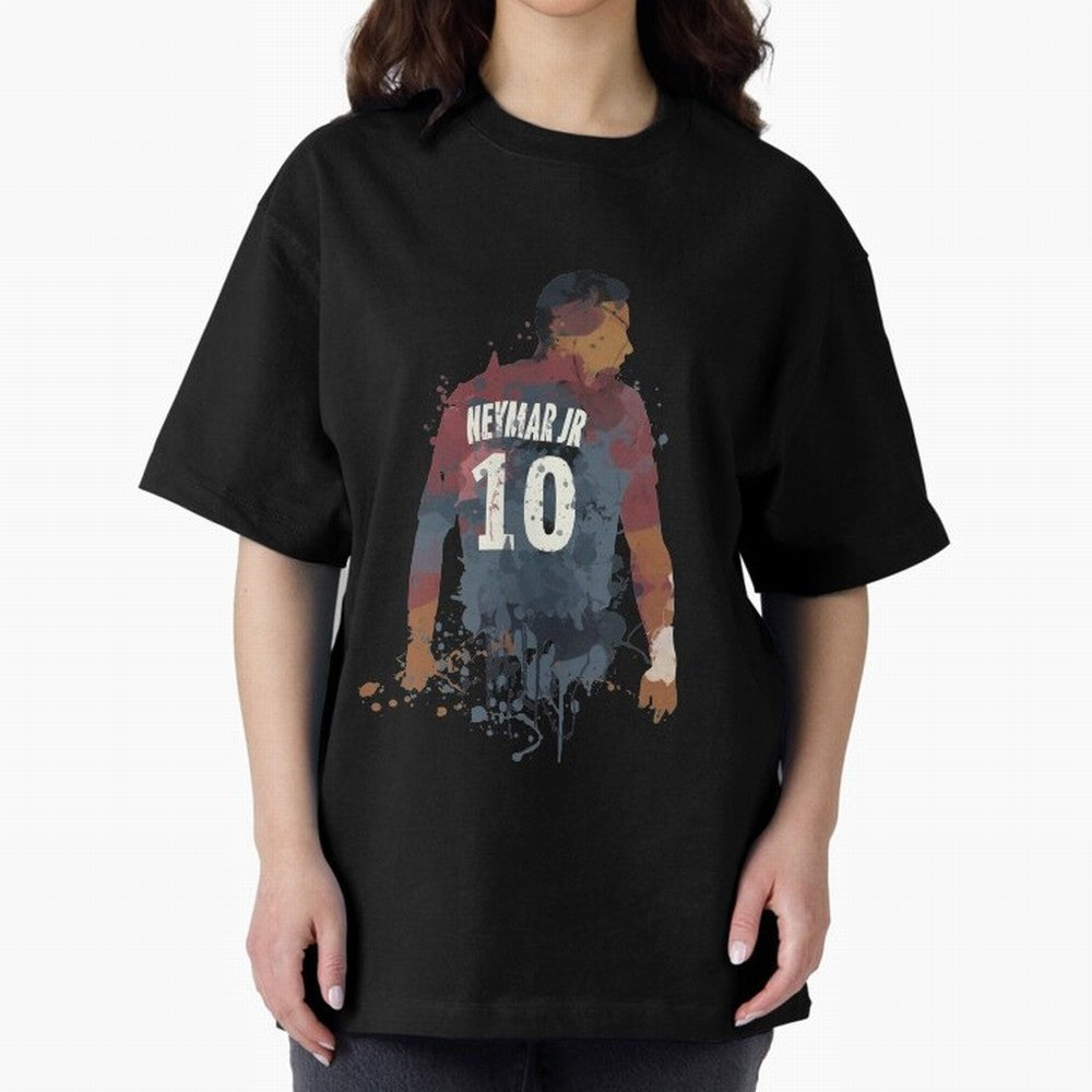 Neymar Brazilian Legend Art Oversized T-Shirt Represent Fans Who Live for FIFA World Cup 2026 USA Canada Mexico with Haaland and Mbappe, France Energy, Champion Mindset, Group Stage Buzz, Knockout Tension and Passionate Fan Culture; Perfect for