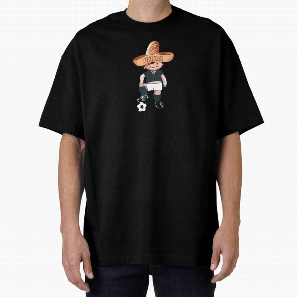 Classic Soccer Retro Mexico 1970 Oversized T-Shirt Bring FIFA World Cup 2026 Highlighting Cristiano Ronaldo, Haaland and CR7, Argentina Energy, Goal Celebration Energy, Supporter Heritage, Football Icons and Worldwide Tournament Joy; Perfect for