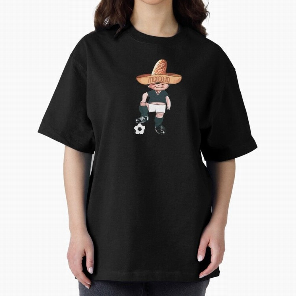 Classic Soccer Retro Mexico 1970 Oversized T-Shirt Bring FIFA World Cup 2026 Highlighting Cristiano Ronaldo, Haaland and CR7, Argentina Energy, Goal Celebration Energy, Supporter Heritage, Football Icons and Worldwide Tournament Joy; Perfect for