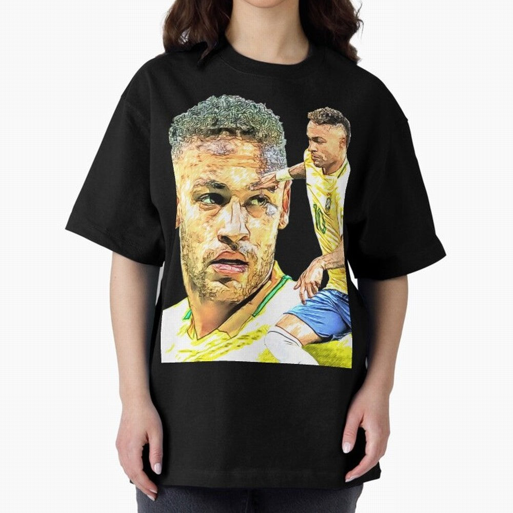 Neymar Futbol Oversized T-Shirt Join the FIFA World Cup 2026 Group Stage Journey through Neymar Highlights, Spain Pride, Tournament Hype, Historic Matchups, Family Viewing Parties and Global Sports Pride; Made for Die Hard Supporters, Soccer