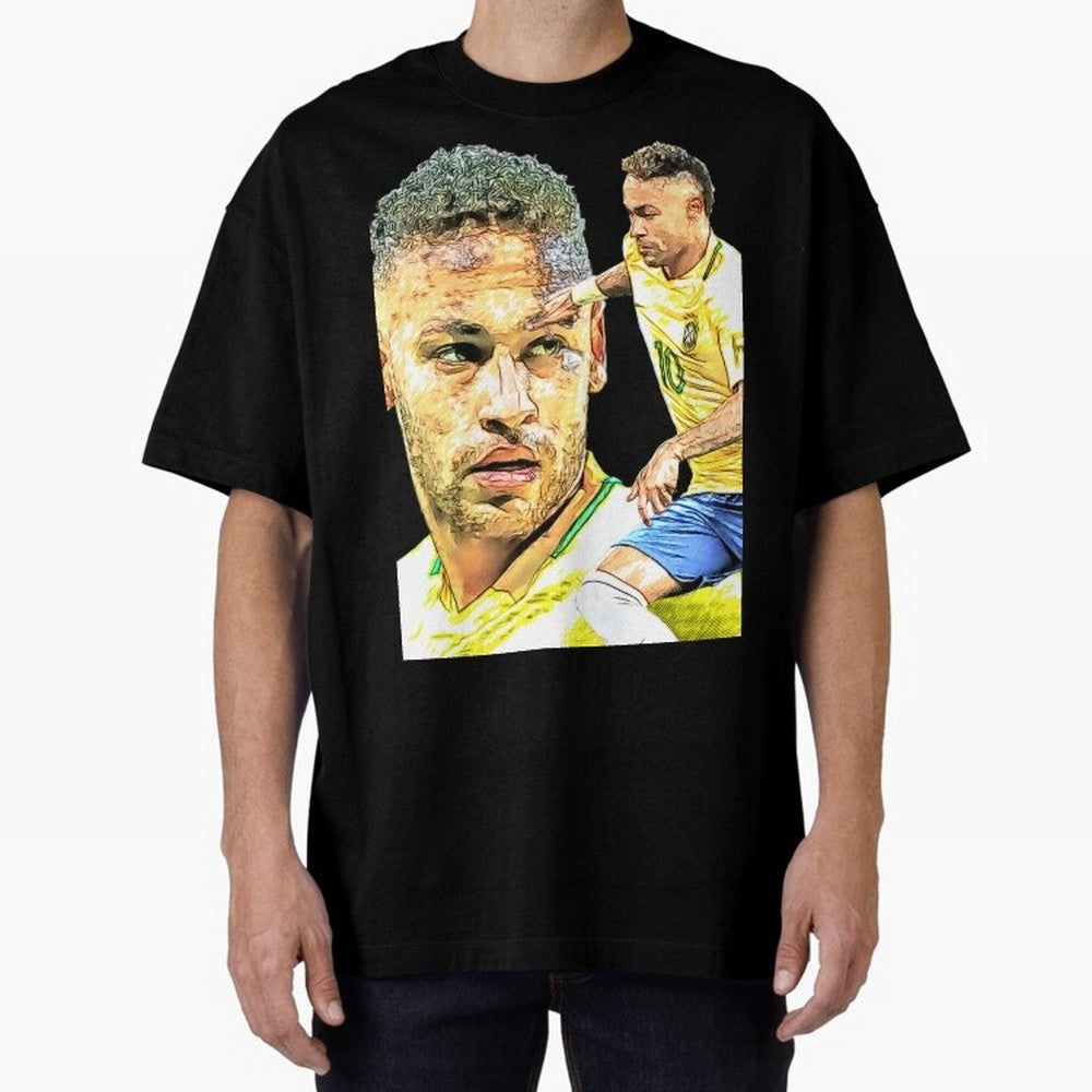 Neymar Futbol Oversized T-Shirt Join the FIFA World Cup 2026 Group Stage Journey through Neymar Highlights, Spain Pride, Tournament Hype, Historic Matchups, Family Viewing Parties and Global Sports Pride; Made for Die Hard Supporters, Soccer