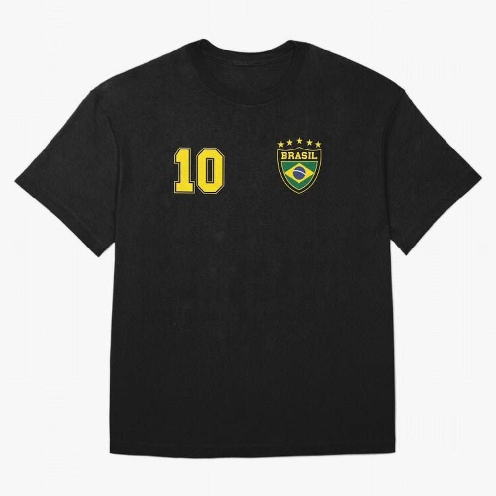 Classic Brasil Soccer No. 10 Brazil World Jersey Cup T Shirt Essential T-Shirt Celebrate the Magic of FIFA World Cup 2026 USA Canada Mexico Connected to Neymar, Haaland and Cristiano Ronaldo, Portugal, Spain and Germany Energy, Football History,