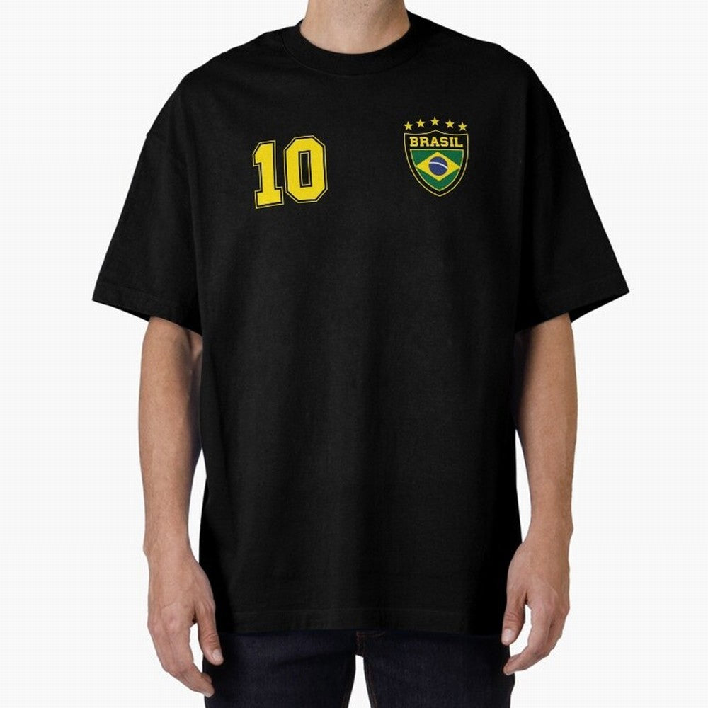 Classic Brasil Soccer No. 10 Brazil World Jersey Cup T Shirt Essential T-Shirt Celebrate the Magic of FIFA World Cup 2026 USA Canada Mexico Connected to Neymar, Haaland and Cristiano Ronaldo, Portugal, Spain and Germany Energy, Football History,