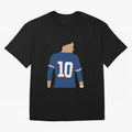 the number 10 Oversized T-Shirt Feel International Energy from the FIFA World Cup 2026 Journey through Mbappe and Neymar Highlights, Netherlands Pride, Football Festival Excitement, Trophy Ambitions, Country Rivalries and Star Player Buzz; Created