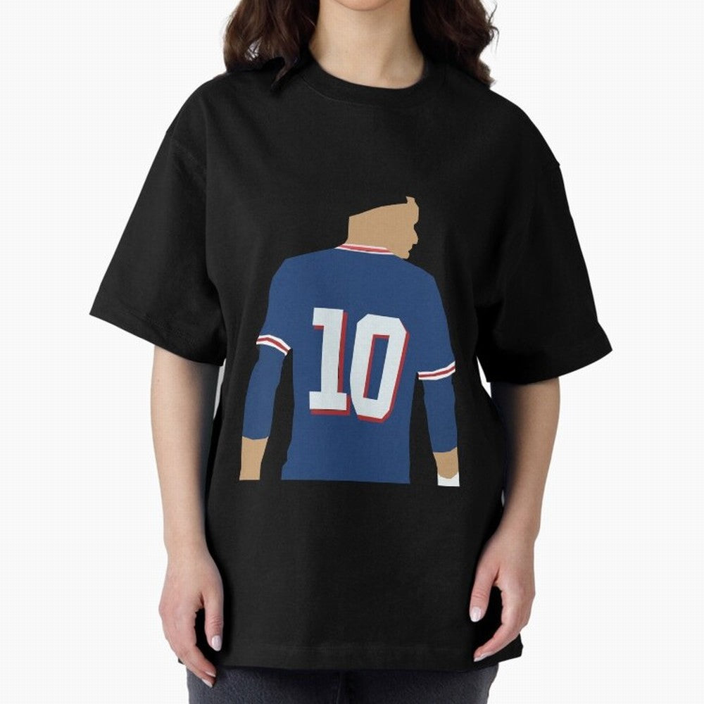 the number 10 Oversized T-Shirt Feel International Energy from the FIFA World Cup 2026 Journey through Mbappe and Neymar Highlights, Netherlands Pride, Football Festival Excitement, Trophy Ambitions, Country Rivalries and Star Player Buzz; Created