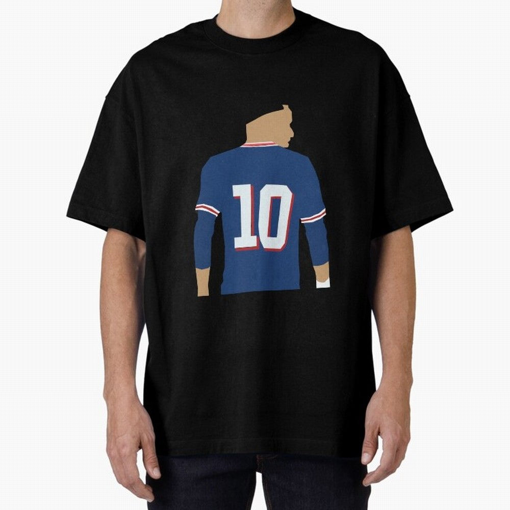 the number 10 Oversized T-Shirt Feel International Energy from the FIFA World Cup 2026 Journey through Mbappe and Neymar Highlights, Netherlands Pride, Football Festival Excitement, Trophy Ambitions, Country Rivalries and Star Player Buzz; Created