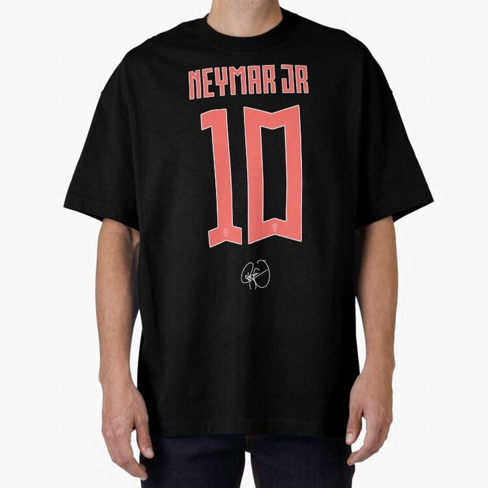 Neymar 10 Oversized T-Shirt Live the Energy of Match Day Hype around FIFA World Cup 2026 USA Canada Mexico, Messi, CR7 and Mbappe, Spain and Netherlands, Fan Favorite Moments, National Team Passion, Big Match Drama and Soccer History; Made for