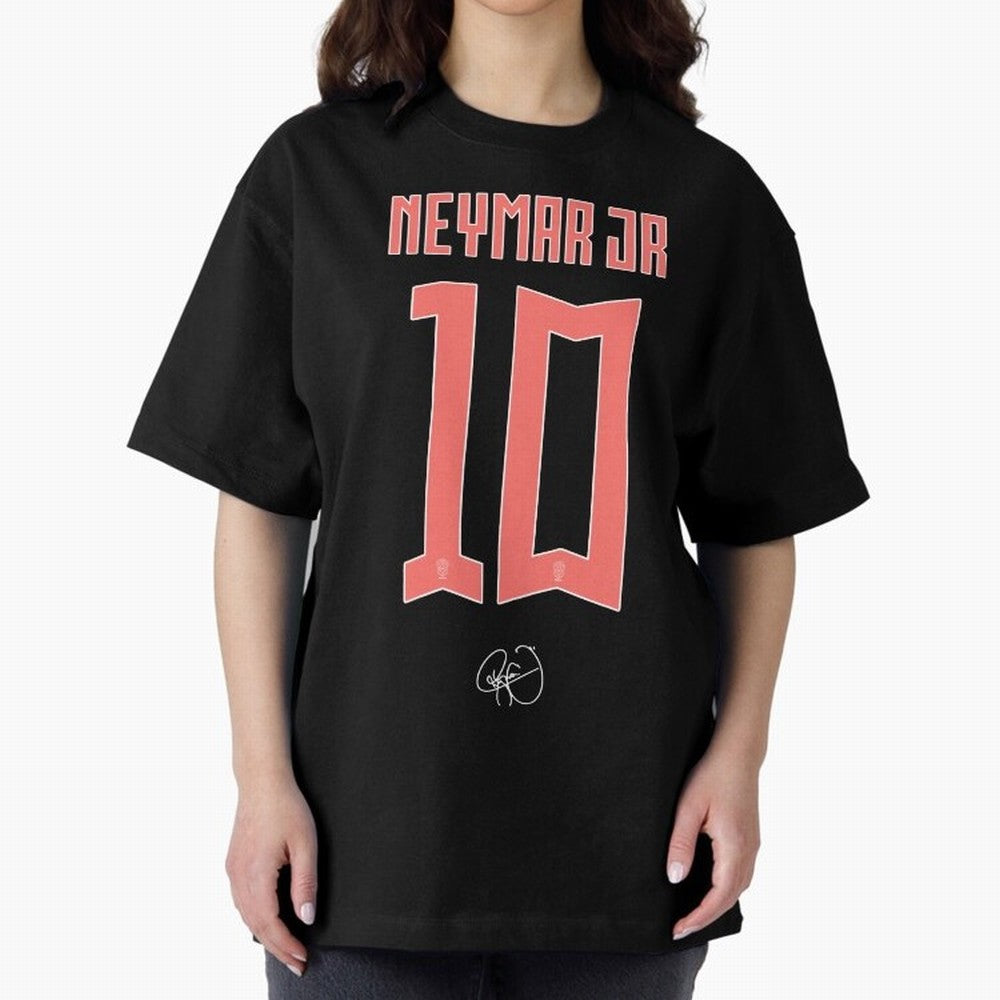 Neymar 10 Oversized T-Shirt Live the Energy of Match Day Hype around FIFA World Cup 2026 USA Canada Mexico, Messi, CR7 and Mbappe, Spain and Netherlands, Fan Favorite Moments, National Team Passion, Big Match Drama and Soccer History; Made for