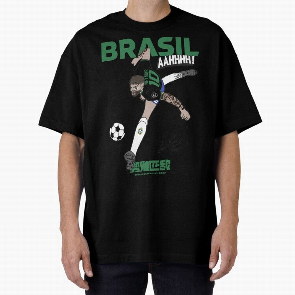 NEYMAR BRAZIL Oversized T-Shirt Build the FIFA World Cup 2026 Group Stage Journey through Neymar, Haaland and Cristiano Ronaldo Highlights, England Pride, Goal Celebration Energy, Supporter Heritage, Football Icons and Worldwide Tournament Joy;