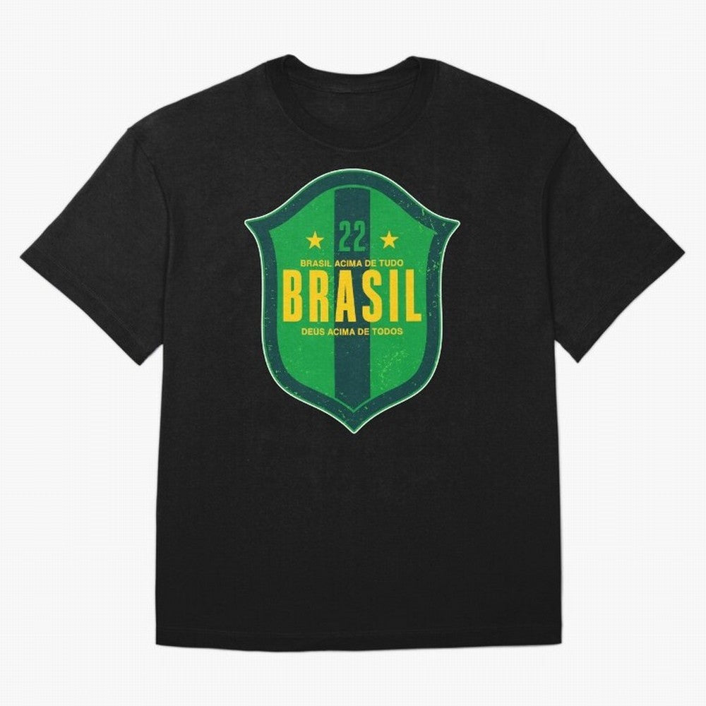 BRAS?O BRASIL 22 Oversized T-Shirt Bring World Football Passion into FIFA World Cup 2026 USA Canada Mexico Centered on CR7 and Messi, Brazil, Portugal and Argentina Energy, Stadium Memories, Football Loyalty, International Chants and Championship