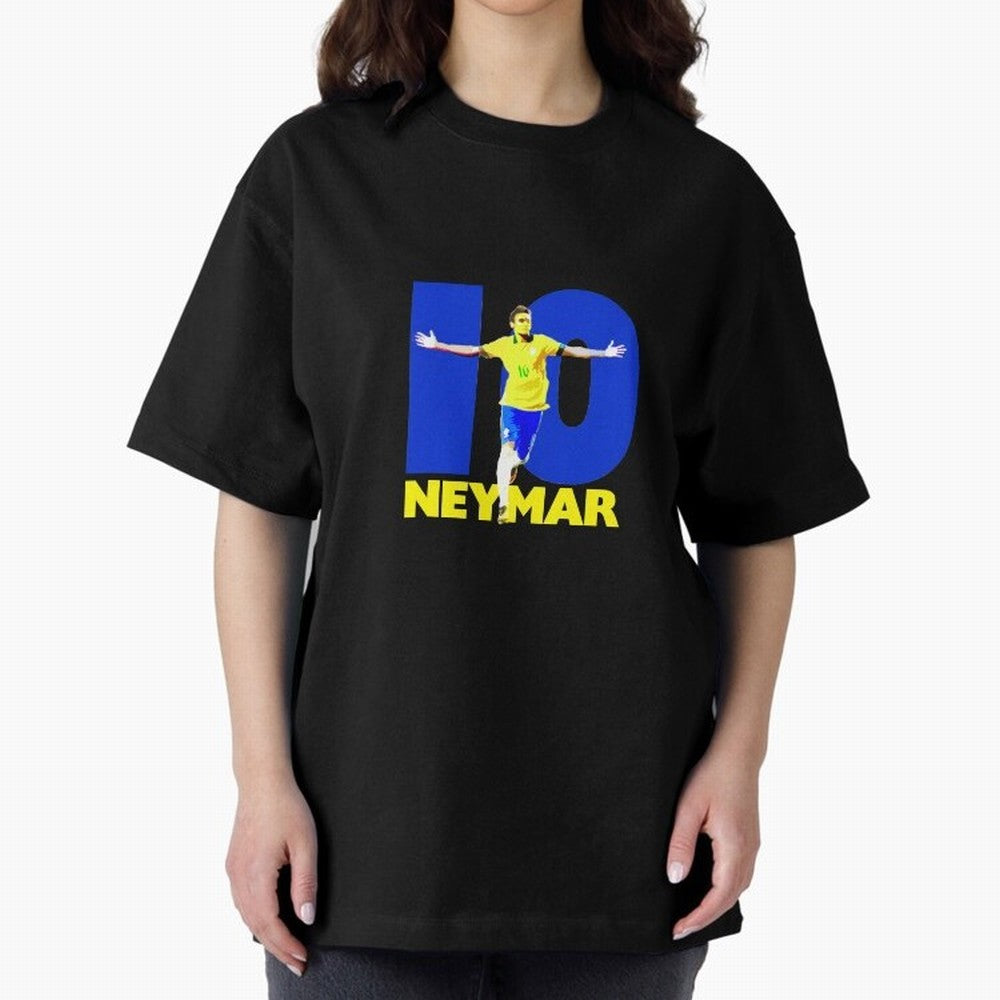 Neymar 10 Oversized T-Shirt Stand Proud for Match Day Hype around FIFA World Cup 2026, CR7 and Messi, Portugal, Vintage Soccer Flavor, Modern Football Stars, National Flags and Final Night Emotion; Ideal for Passionate Fans Who Love Underdog