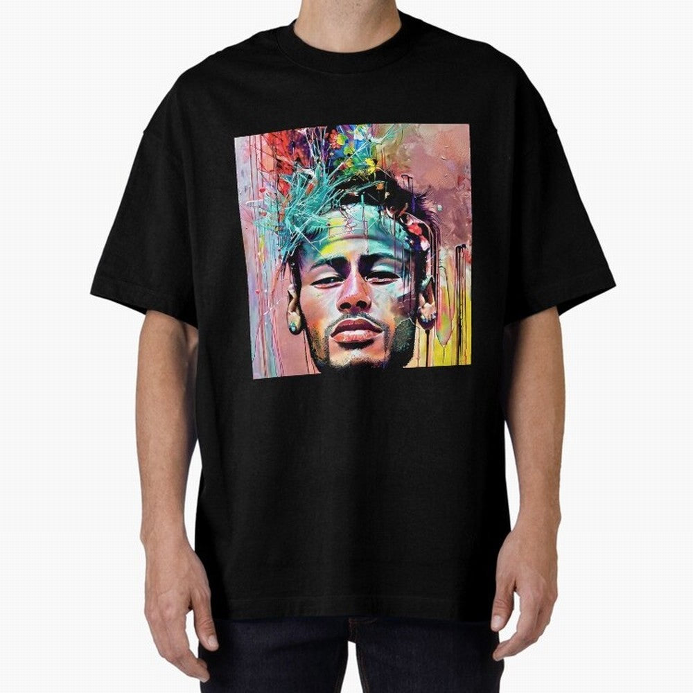 Colorful Neymar Oversized T-Shirt Build the FIFA World Cup 2026 Group Stage Journey through Haaland and Mbappe Highlights, England and Germany Pride, Football Passion, Legendary Performances, Festival Vibes and Supporter Community; Built for